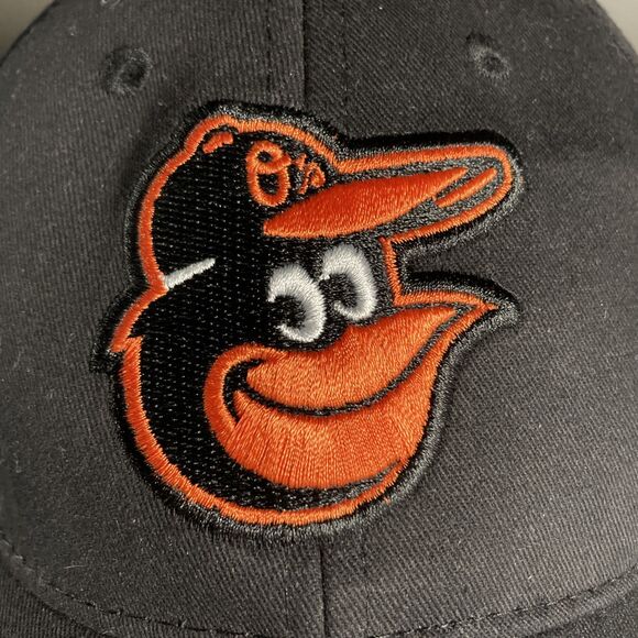 Baltimore Orioles Black / Orange Baseball Hat W/ Embroidered Logo • MLB Cap - Picture 2 of 8